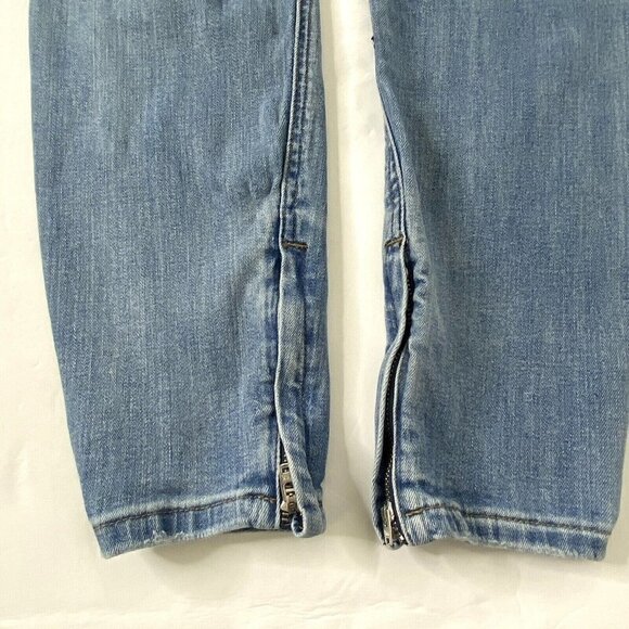 Pistola Women's size 28 Skinny Stretch Blue Jeans Ankle Zippers Destroyed - Picture 4 of 10